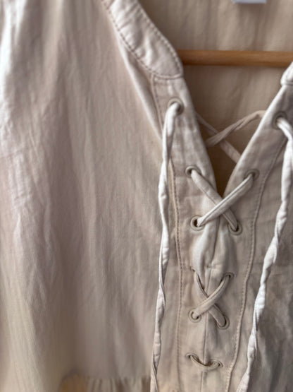 Old Navy Lace-Up Twill Shift Dress | Sz Medium