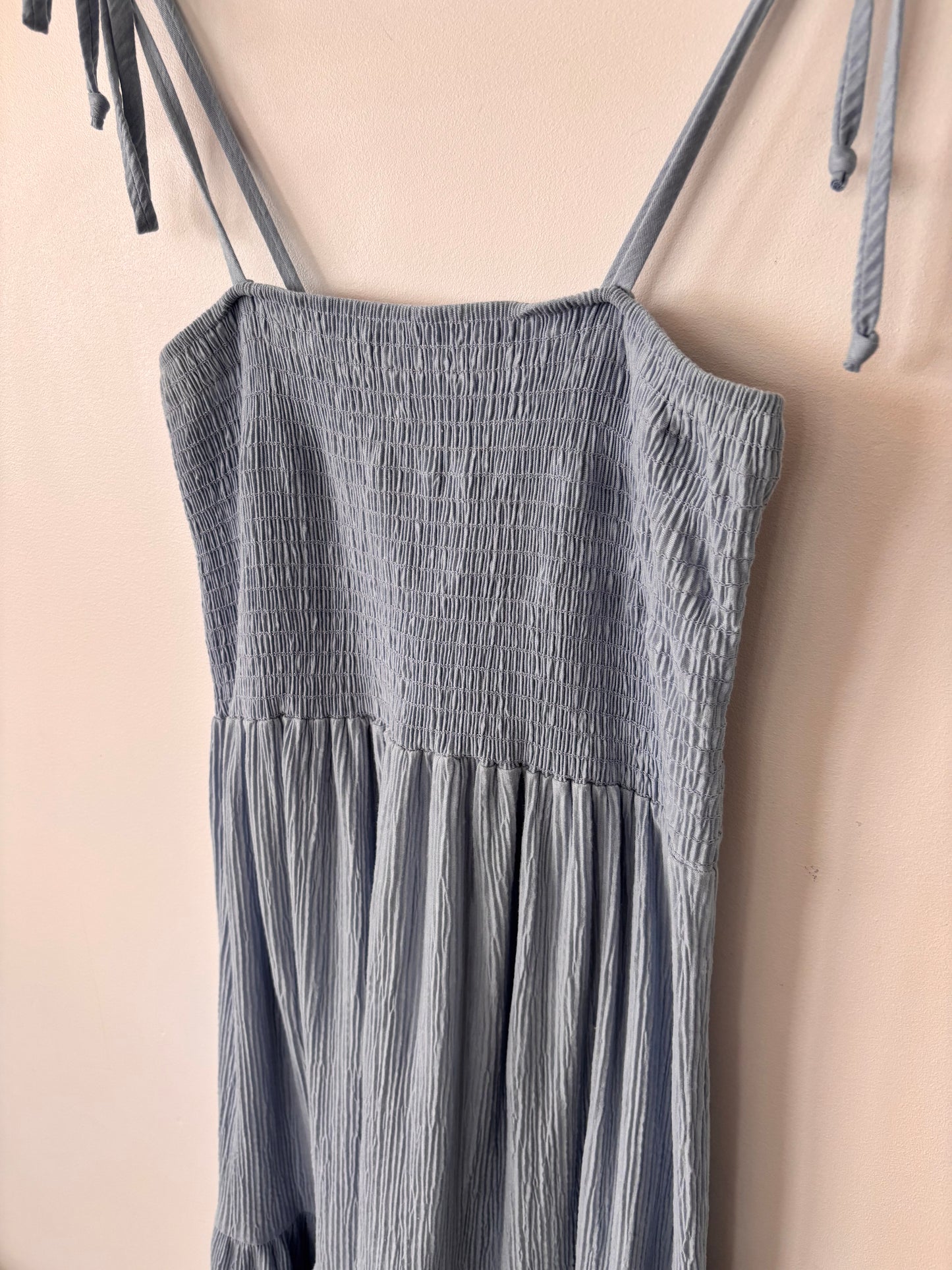 Hello Miz Smocked Tiered Blue Dress | Sz Small (Maternity size)