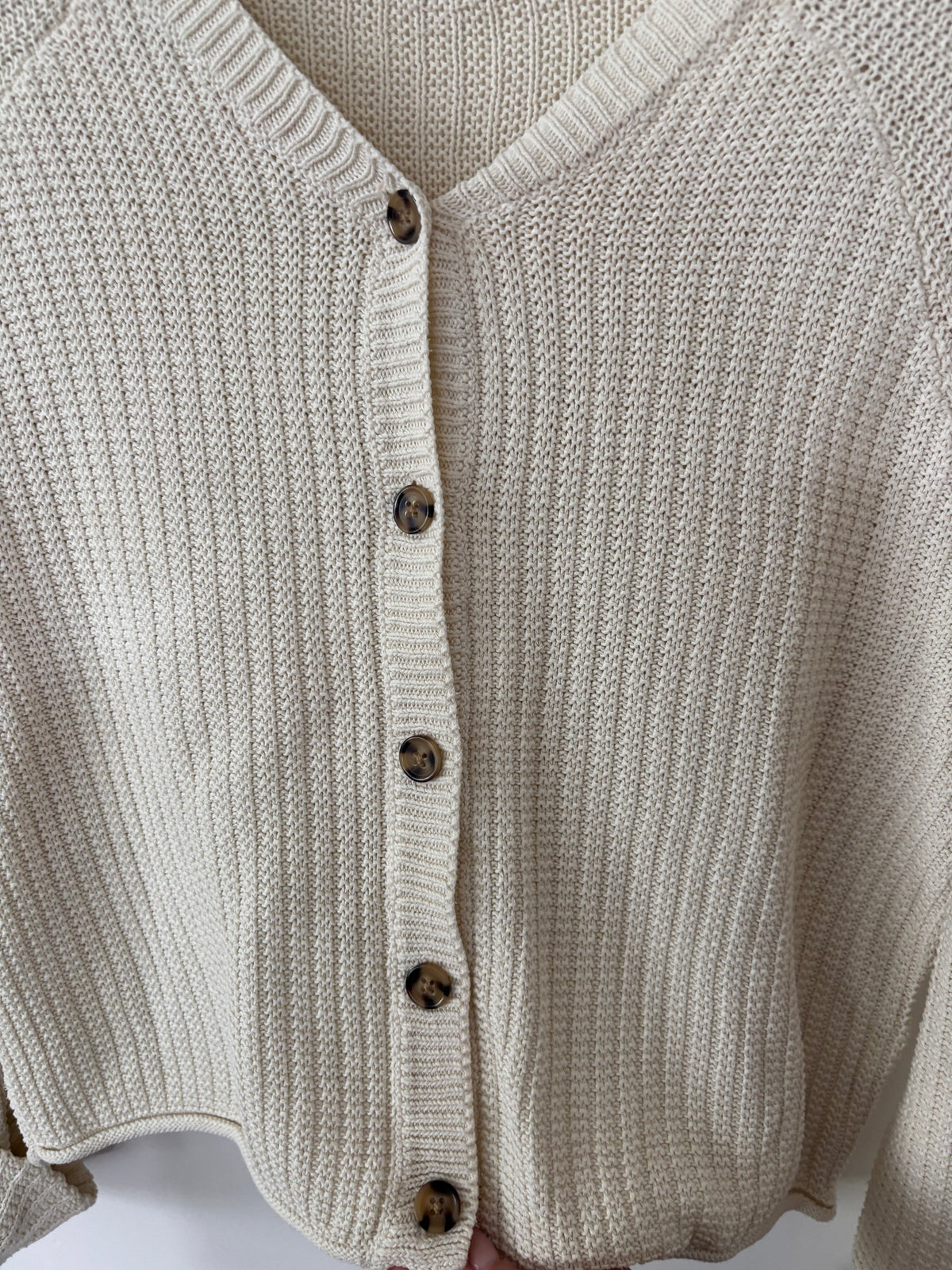 Jackson Rowe Cream Button Up Cardigan | Sz XS