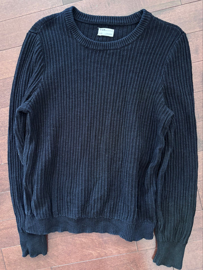 Frank & Oak Ribbed Cotton Crewneck Sweater | Sz Large