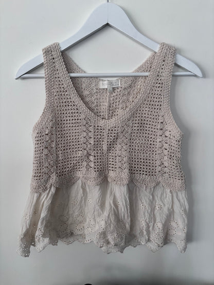 Rebellion Crochet Tank Top | Sz Large (fits Medium)