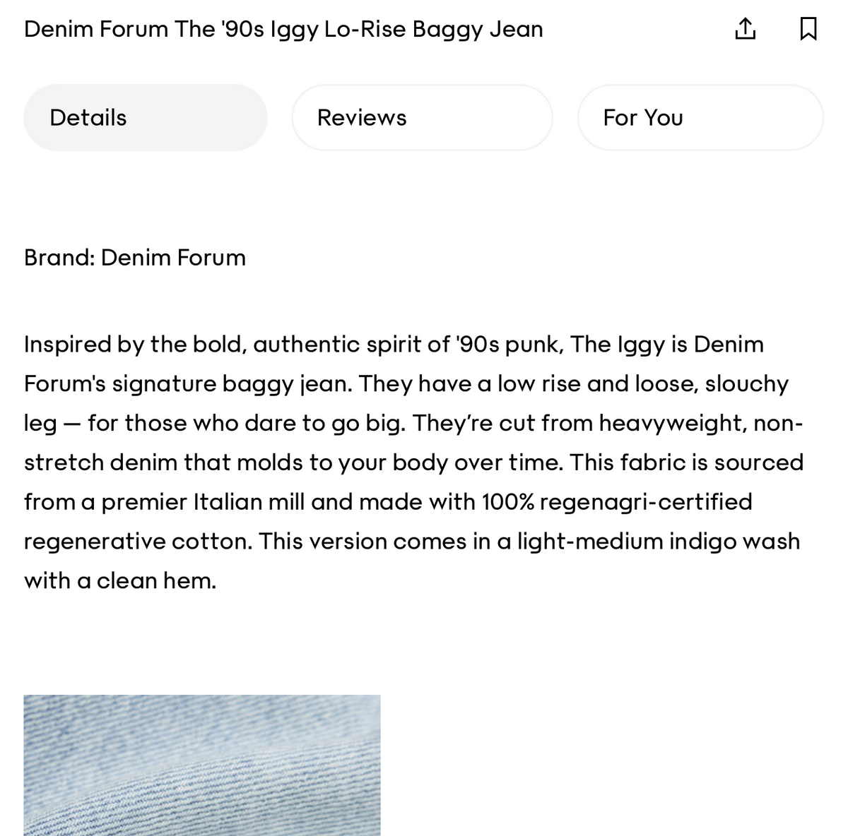 Denim Forum Low Rise Iggy Baggy Jeans | Sz 27