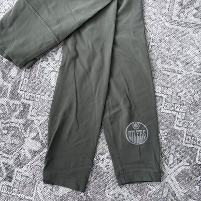 Lululemon Align™ High-Rise Pant 25" *Dark Sage Green* (Oilers Logo) | Sz 2