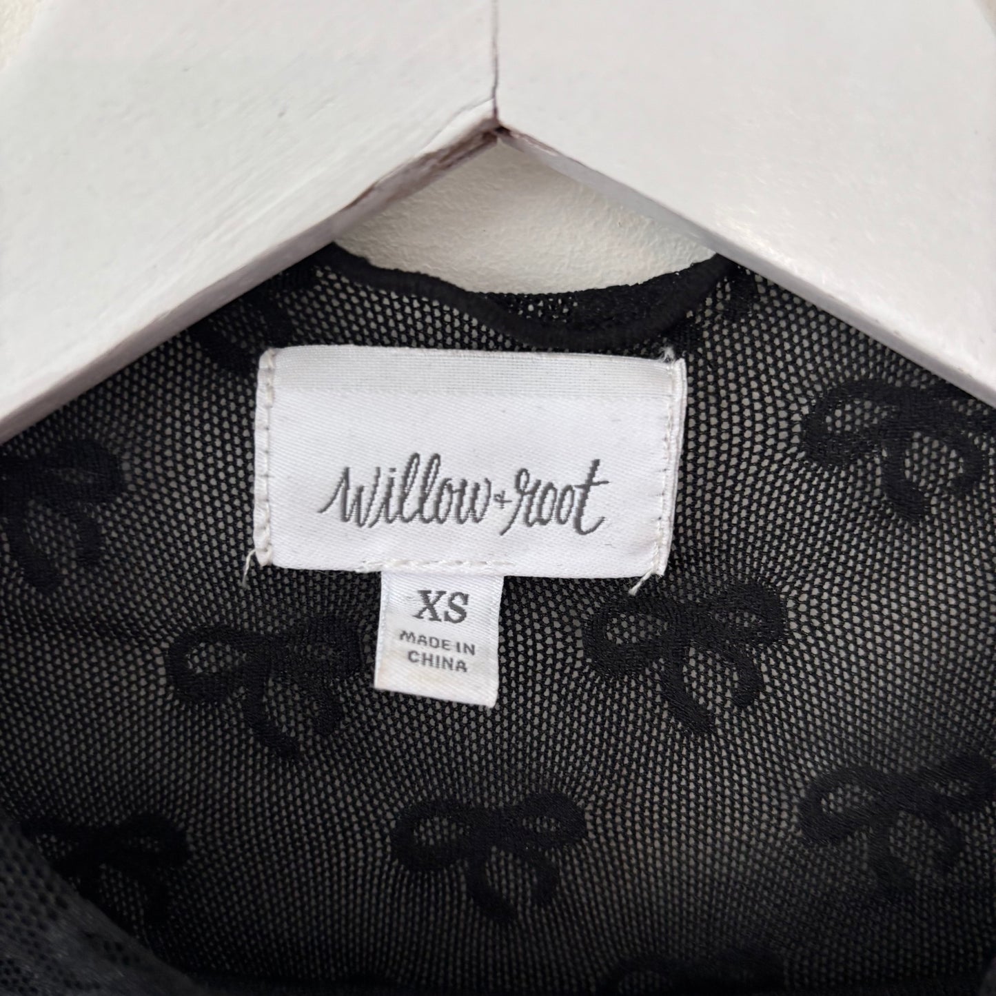 Willow + Root Bow Mesh Top | Sz XS (M166K6)