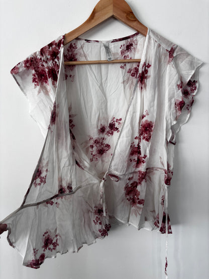 Gentle Fawn Floral Wrap Top | Sz Large (fits M/L)