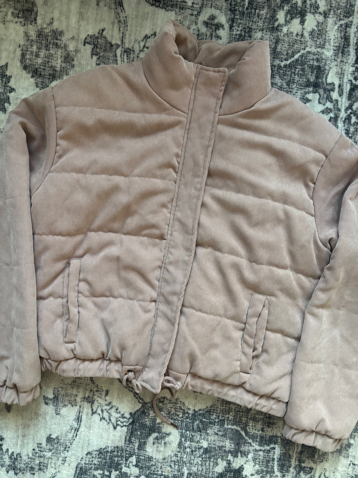 Tattoo Outerwear Pink Corduroy Quilted Jacket | XL (fits like Medium or Large) (D102P3)