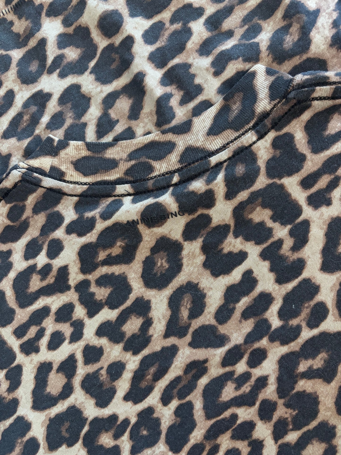 Anine Bing Avi Leopard Print Tee | Sz XS (Fits like Medium)(AC1)