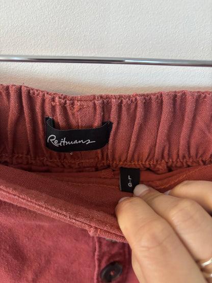 Reitman's Maroon Linen Blend Skort | Sz Large