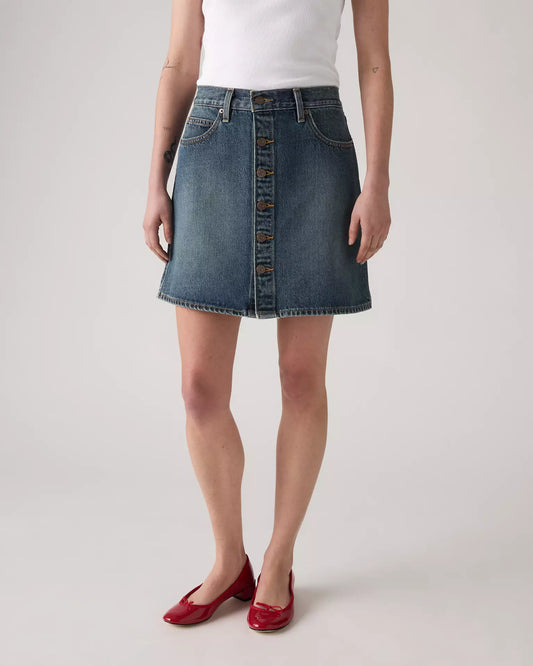 Levi's Retro Button Front Denim Skirt | Sz 28