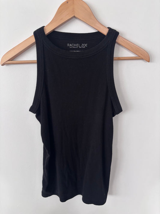 Rachel Zoe Ribbed Black Tank Top | Sz Medium
