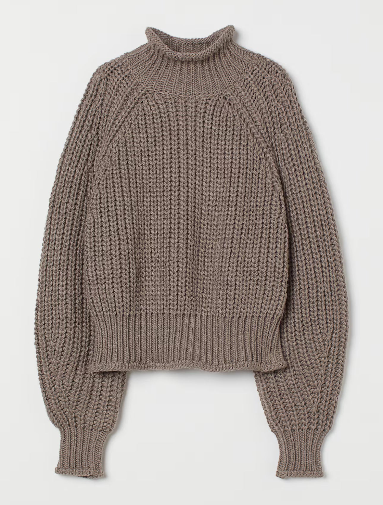 H&M Knit Dark Grey/Beige Sweater | XS (loose fit, fit size small) (N197K6)