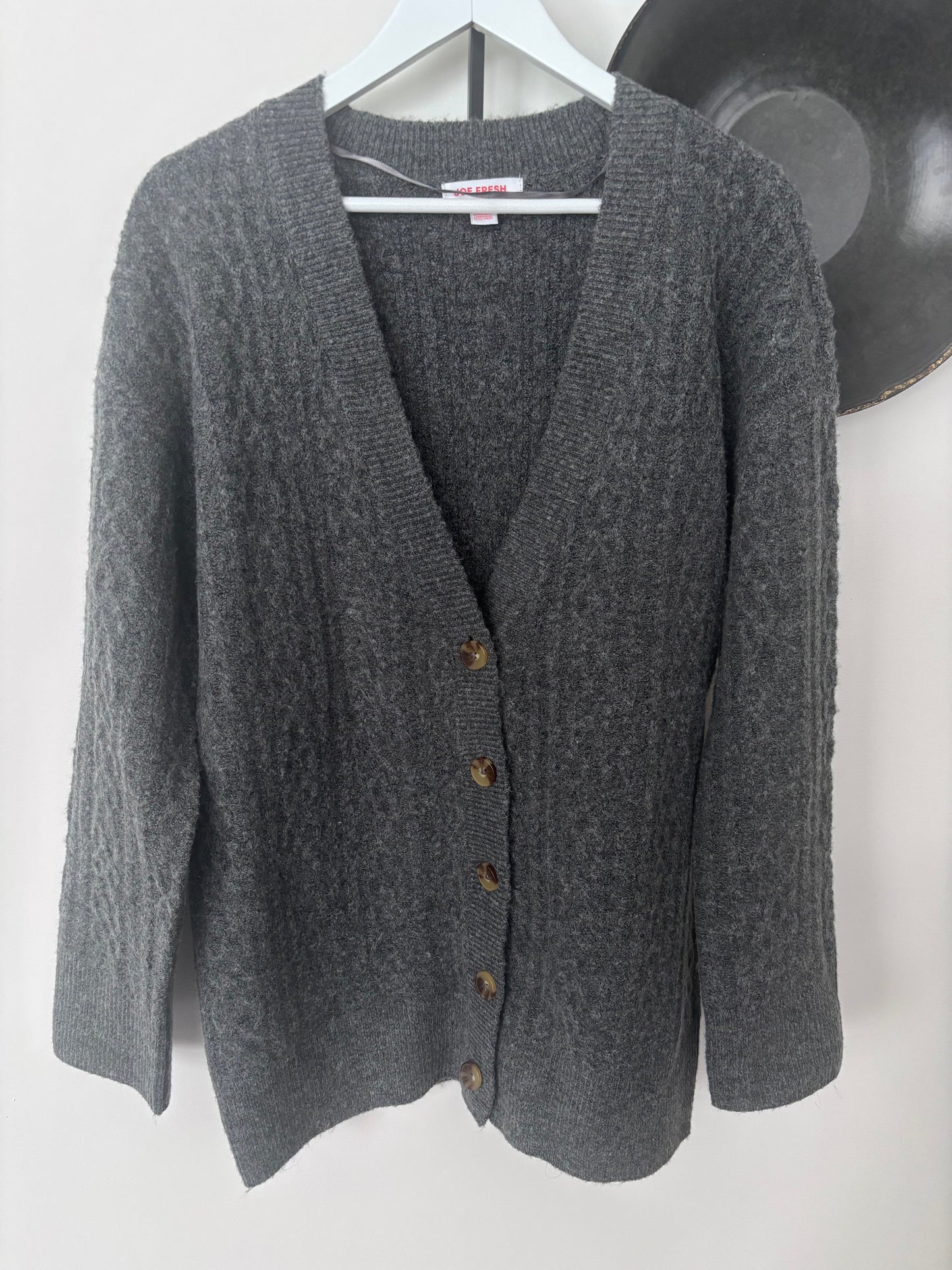 Joe Fresh Cable Knit Oversized Cardigan | Sz Medium (M18W3)