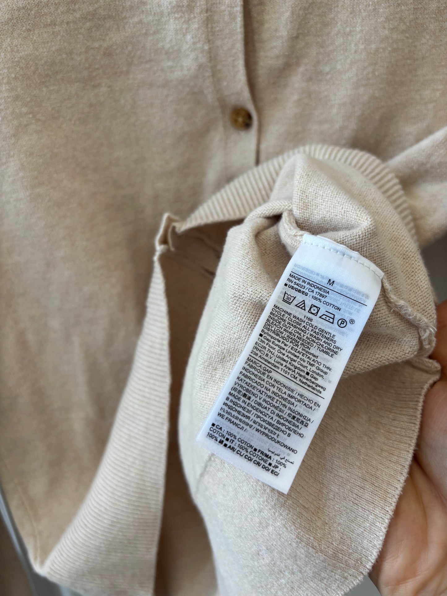 Gap Classic Cotton Crewneck Cardigan | Medium