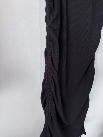 Better Be Black Ruched Halter Dress | Sz Large (fits Medium/Large)