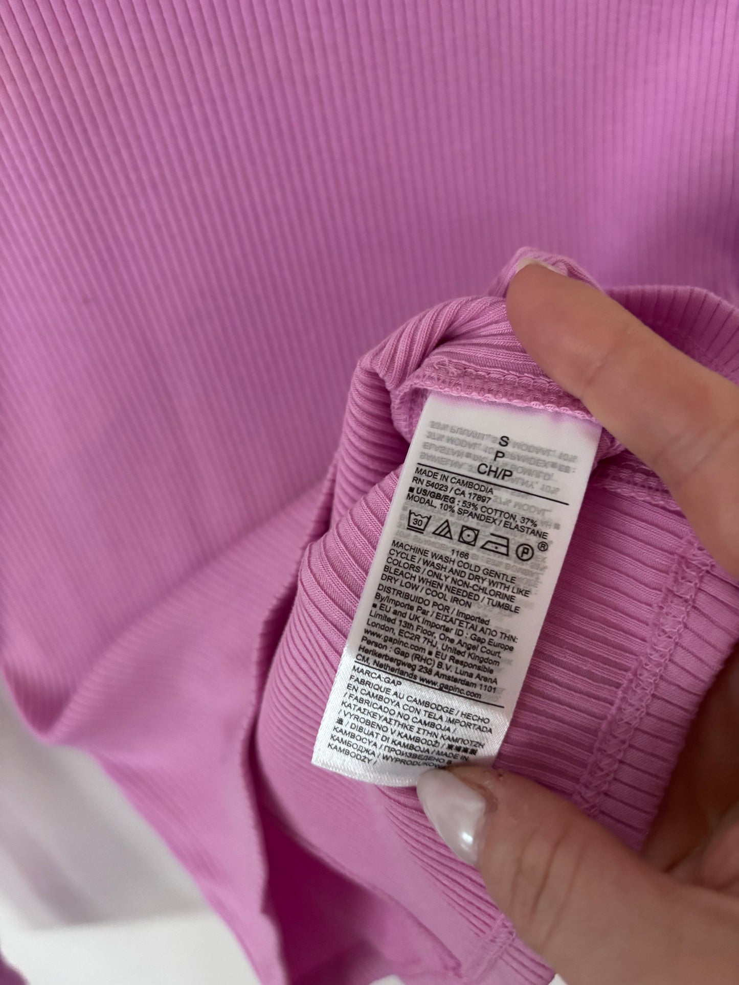 Gap NWT Pink Ribbed Crewneck Top | Sz Small