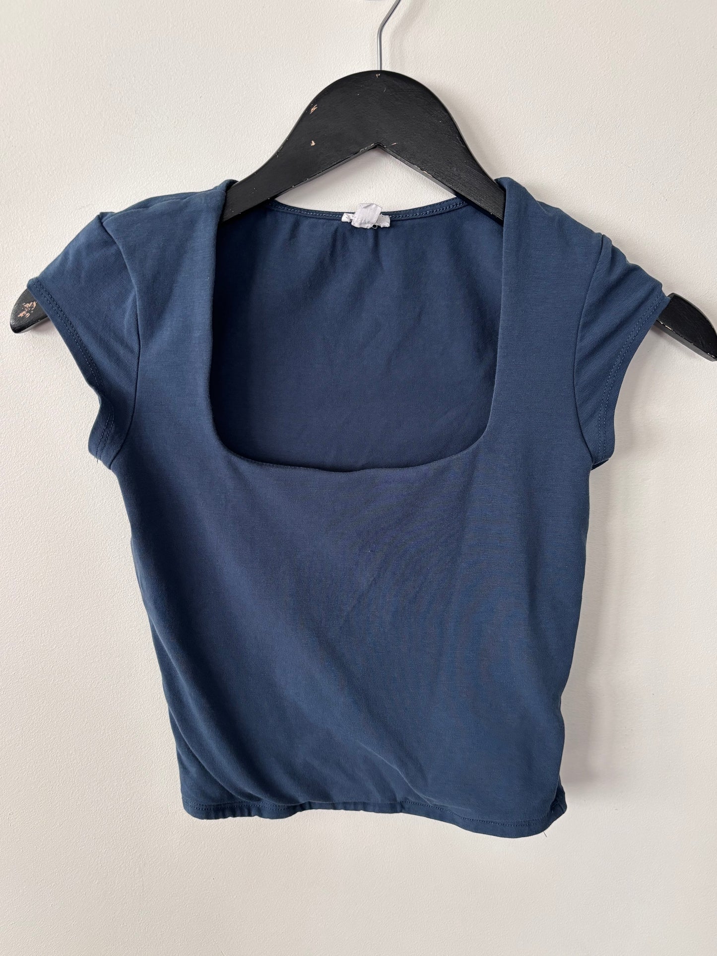 Garage Square Neck Top Navy | Sz XS