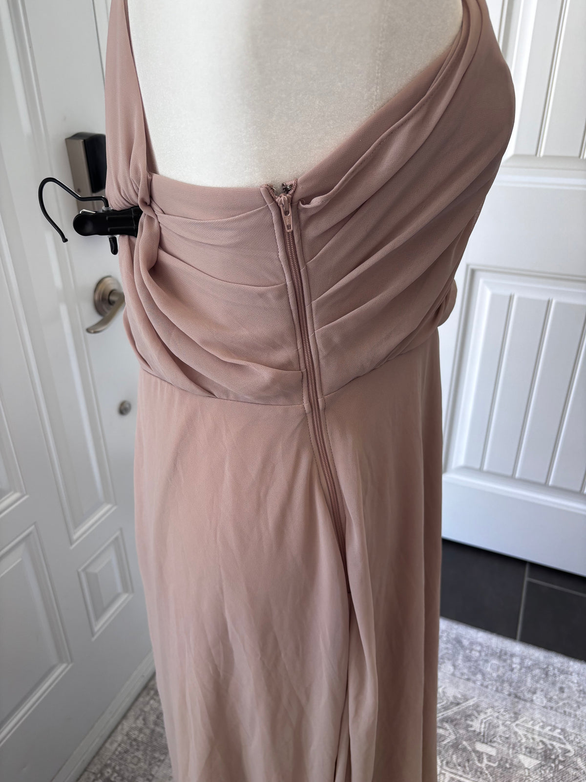 Birdy Grey Taupe Chiffon Dress (Kira) | Sz Large
