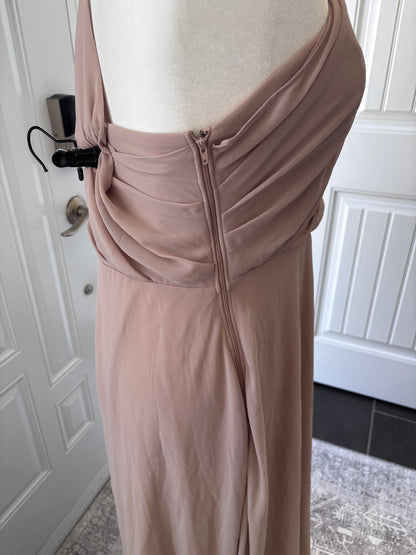 Birdy Grey Taupe Chiffon Dress (Kira) | Sz Large