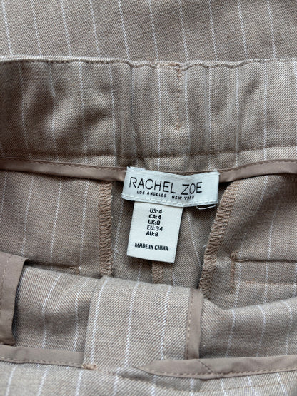Rachel Zoe Soft Pinstripe Beige Pants | Sz 4