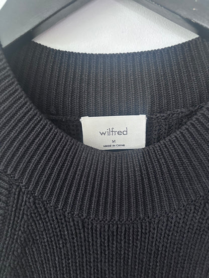 Wilfred Crevier Knit Ribbed Sleeveless Top in Black | Sz Medium