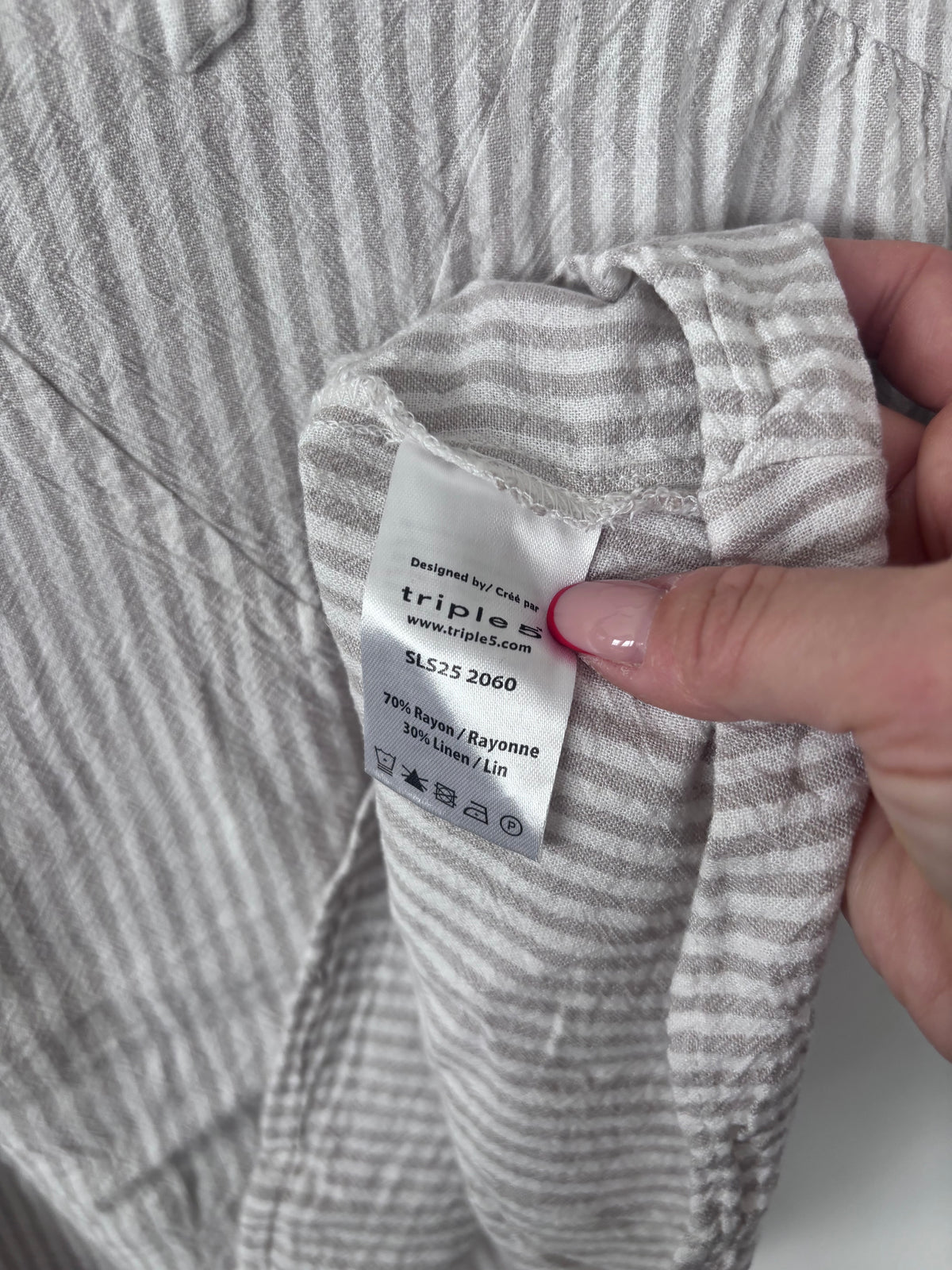 Silver Jeans Linen Blend Striped Top | Sz Small