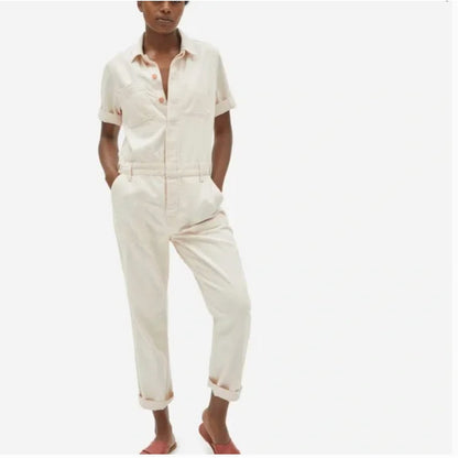 Everlane Short Sleeve Denim Coveralls | Sz 10