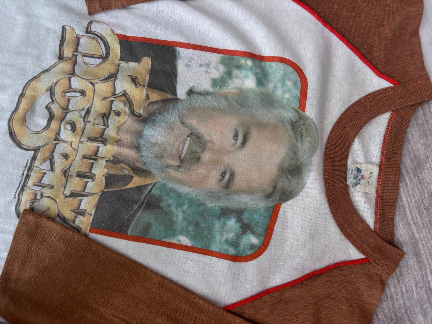 Vintage Kenny Rogers Raglan Concert Tee | Sz Medium
