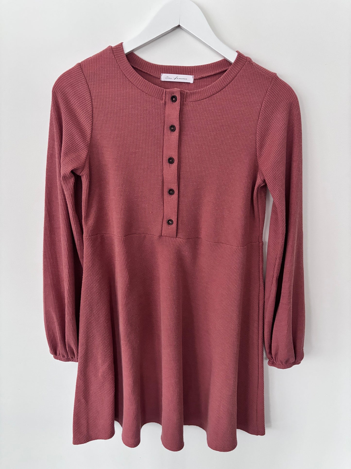 Ces Femme Soft Waffle Swing Dress | Sz Small