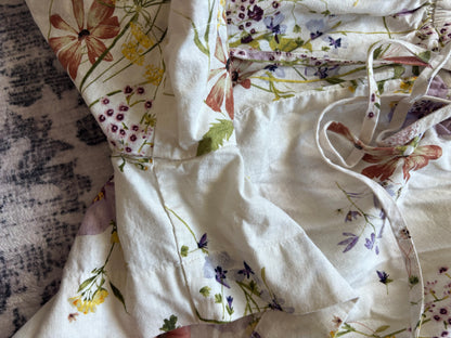 H&M Floral Linen Blend Romper (tie up back) | Sz Small