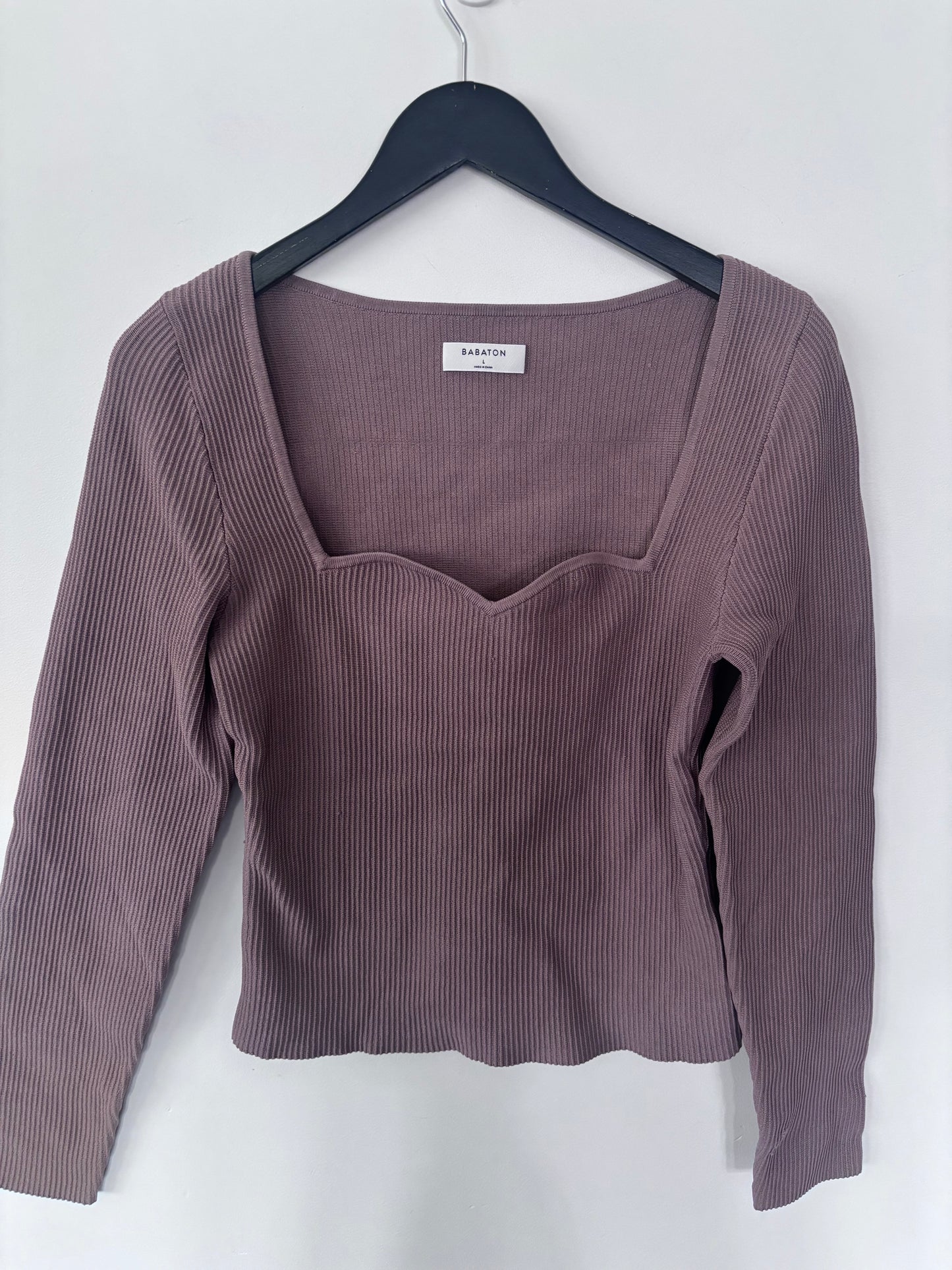 Babaton Sculpt Knit Sweetheart Longsleeve | Sz Large