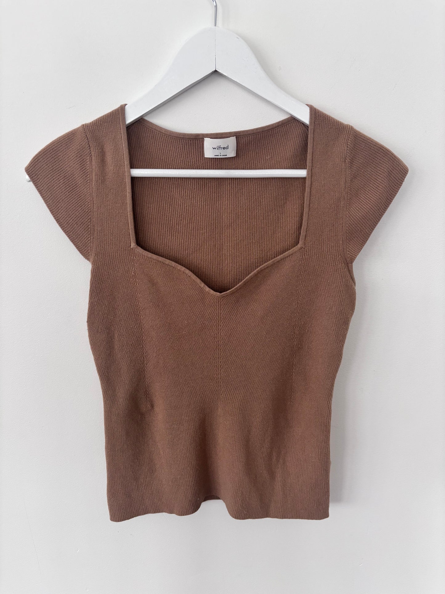 Aritzia Wilfred Tuscany Top Brown | Sz Large