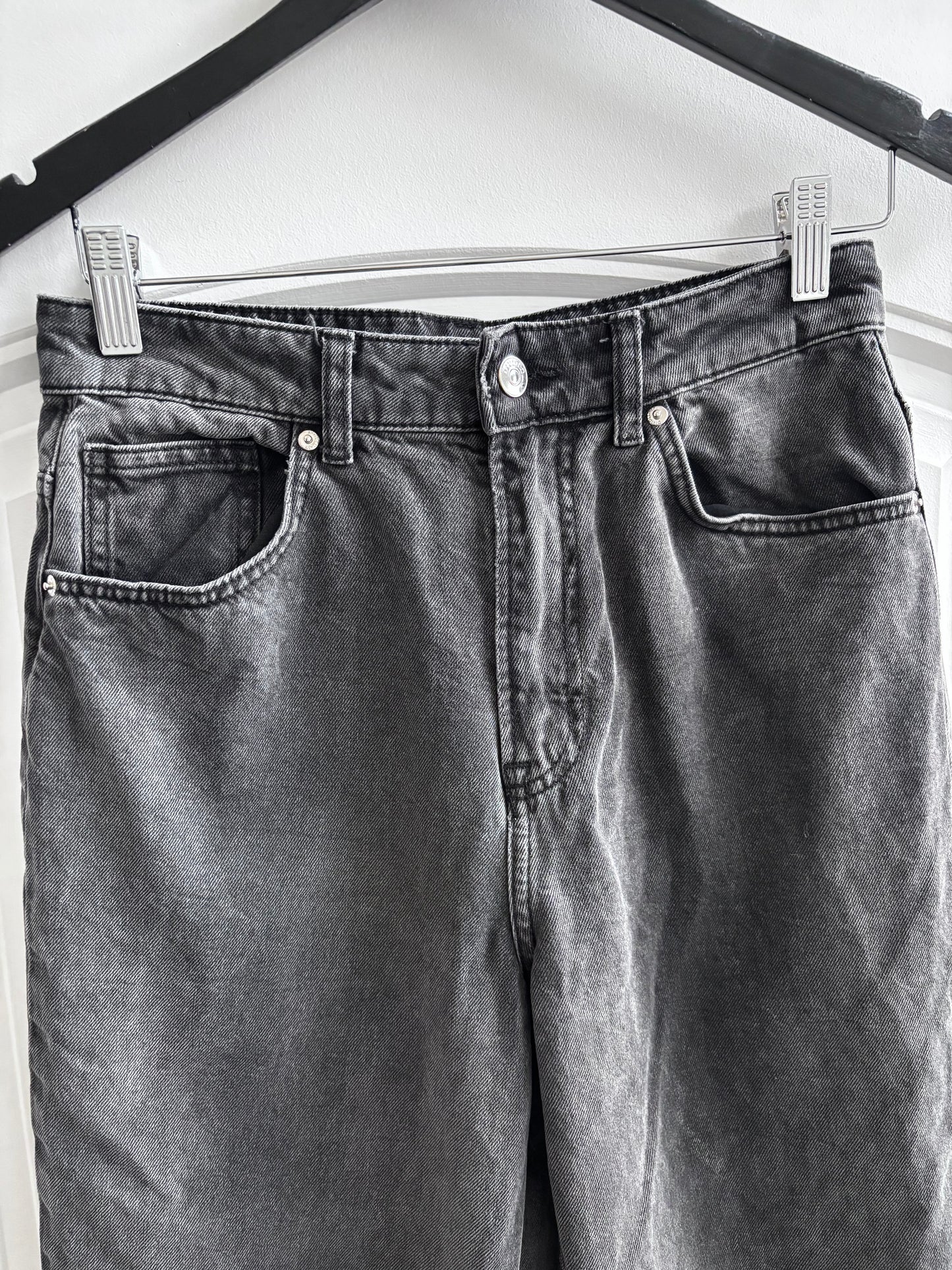 Divided/H&M Black High Rise Baggy Denim (31" long) | Sz 4 or 27 (MS5)