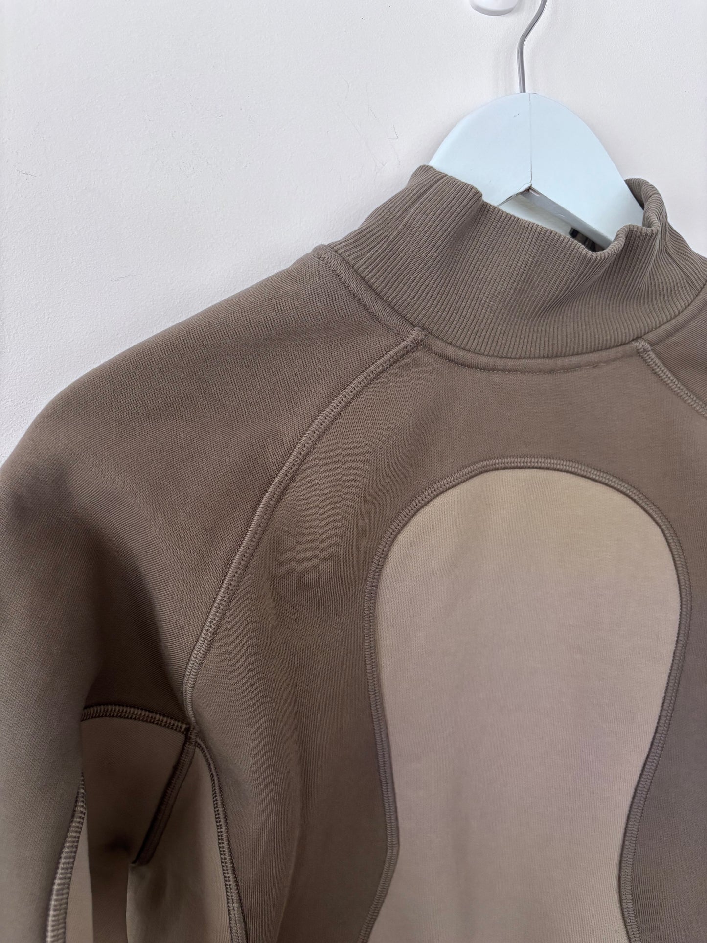 Lululemon Cotton Fleece Relaxed-Fit Half Zip SLNSH Collection in Nomad/Sheer Oak | Sz Small