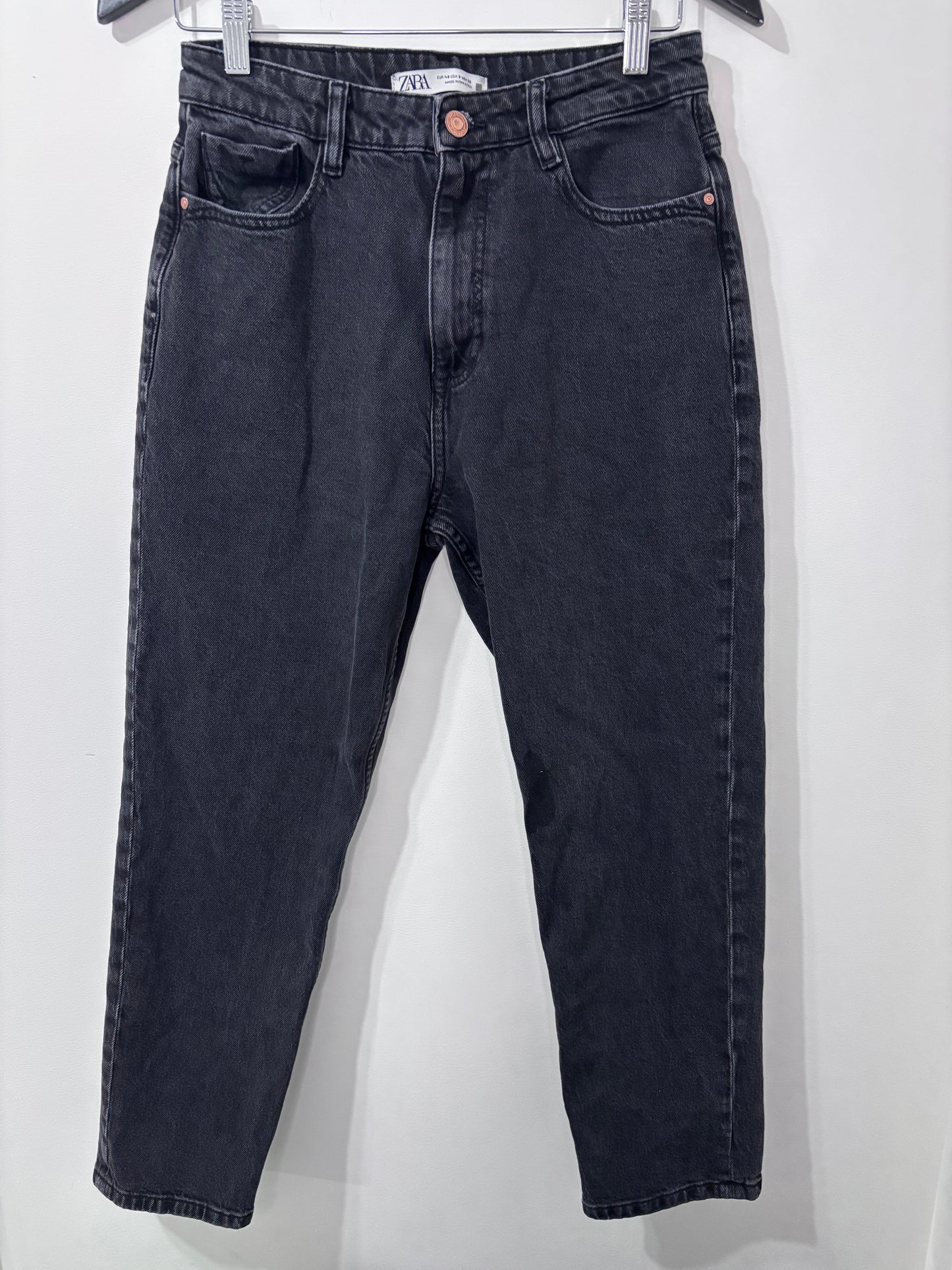 Zara Black Straight Leg Denim | Sz 8 / 29 (M160K6)