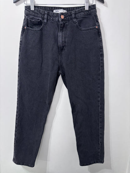 Zara Black Straight Leg Denim | Sz 8 / 29 (fit like 28)