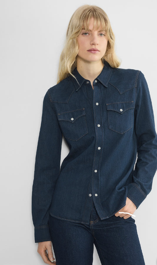 Denim Forum / Aritzia Western Snap Up Shirt | Medium