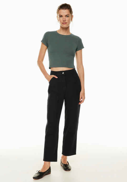 Aritzia Wilfred Free Black Brennan Utility Pants | Sz 2 (flaw)(AW8)