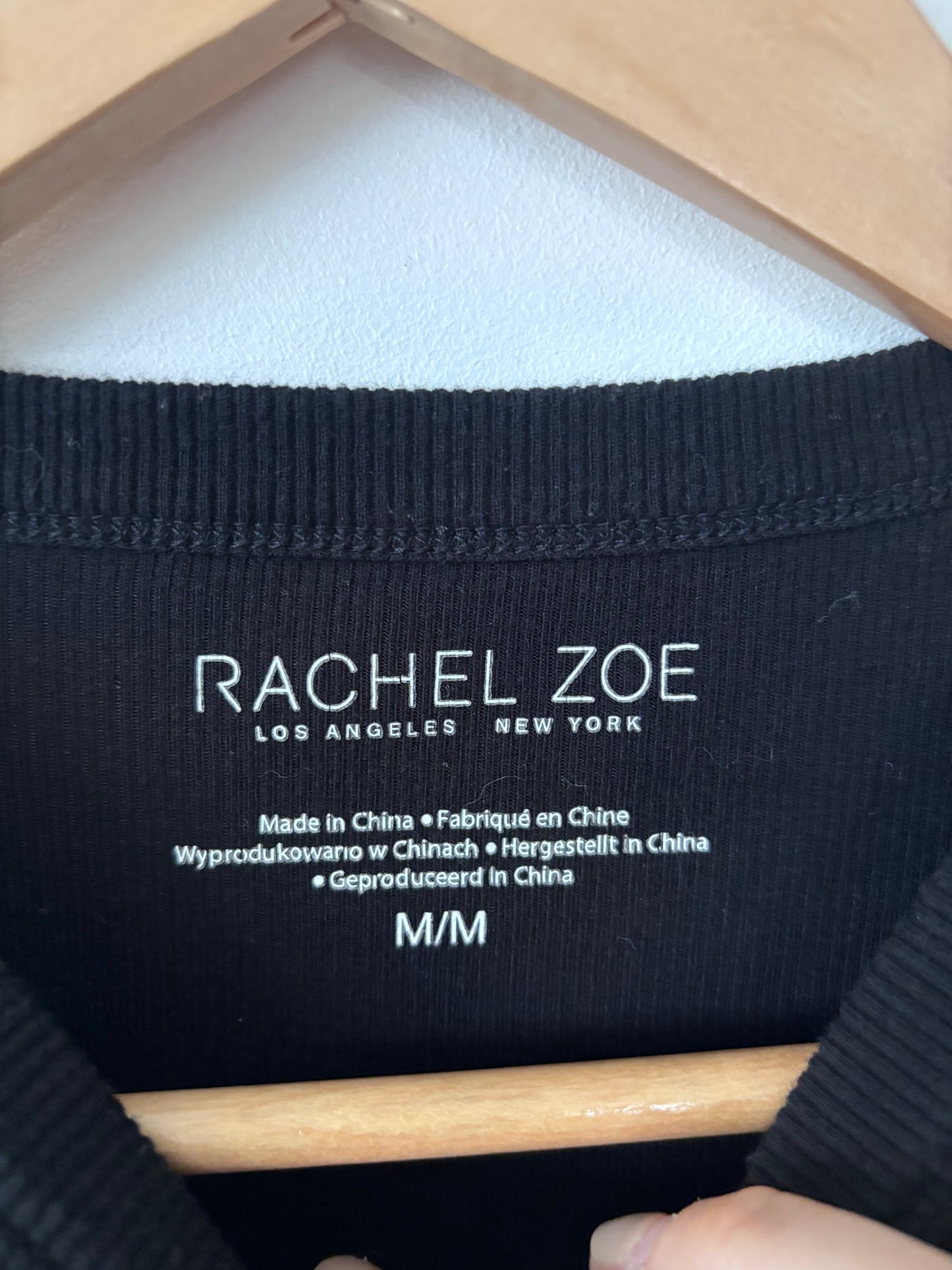 Rachel Zoe Ribbed Black Tank Top | Sz Medium