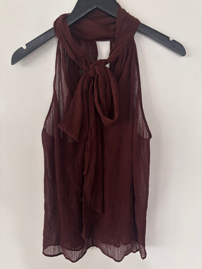 H&M Chiffon Scarf Collar Top NWT | Sz Large