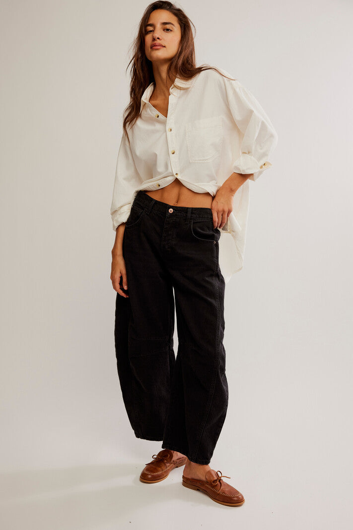 Free People Good Luck Barrel Jeans | Sz 26 (would fit 26-27)