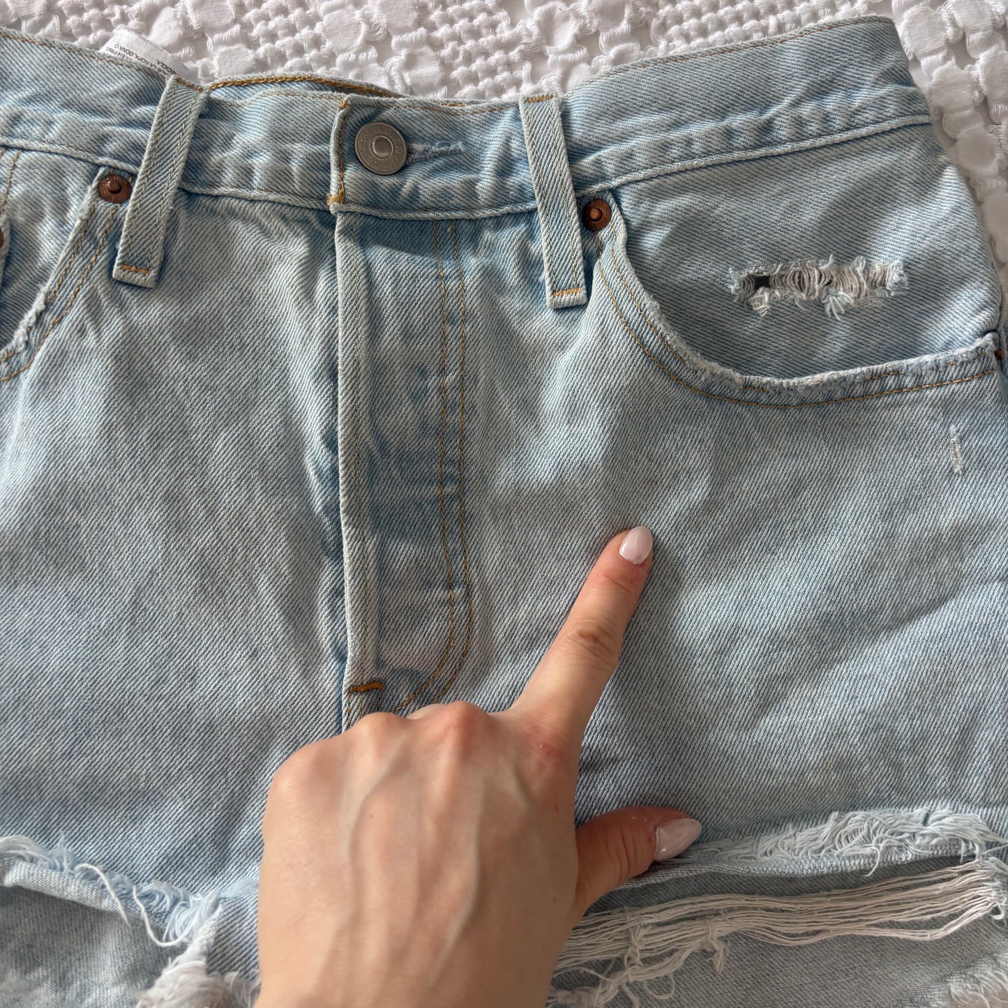 Levi's 501 Classic Shorts Light Blue | Sz 28