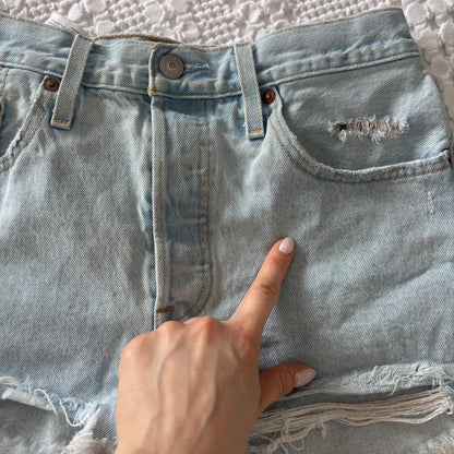 Levi's 501 Classic Shorts Light Blue | Sz 28