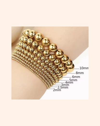 Jenny Be Free Gold Beaded Bracelet (4mm)