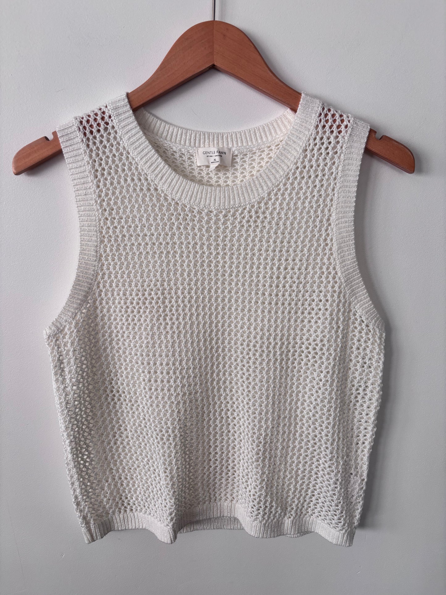 Gentle Fawn Monica Knit Tank in White | Sz XL