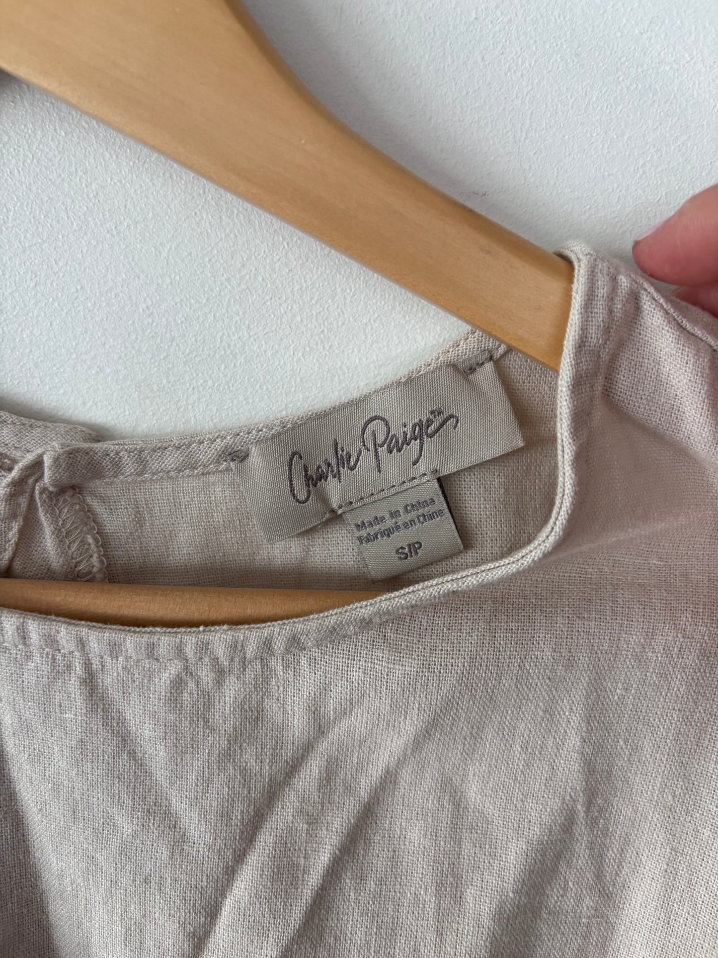 Charlie Paige Linen Tank | Sz Small (oversized)