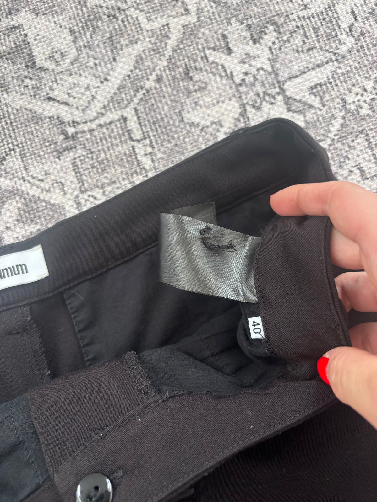 Minimum Black Wide Leg Trousers | Sz 40 (size 29/30)