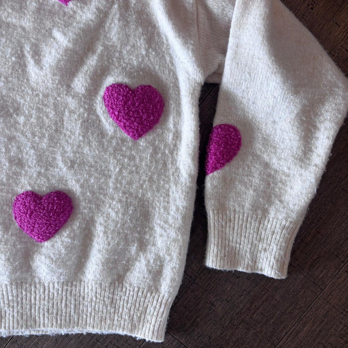 Pink Martini Espera Sweater Off White/Pink | Sz Small (AG1)