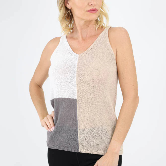 WH1 Colour Block Knit Tank | Large (N81N19)