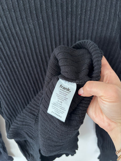 Frank & Oak Ribbed Cotton Crewneck Sweater | Sz Large