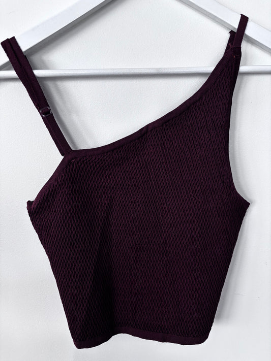 Miss Love Brown One Shoulder Tank | Medium